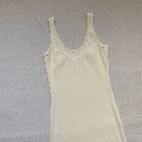 Perfect White Tee Ribbed Sleeveless Midi Blondy Dress - Picture 10 of 13